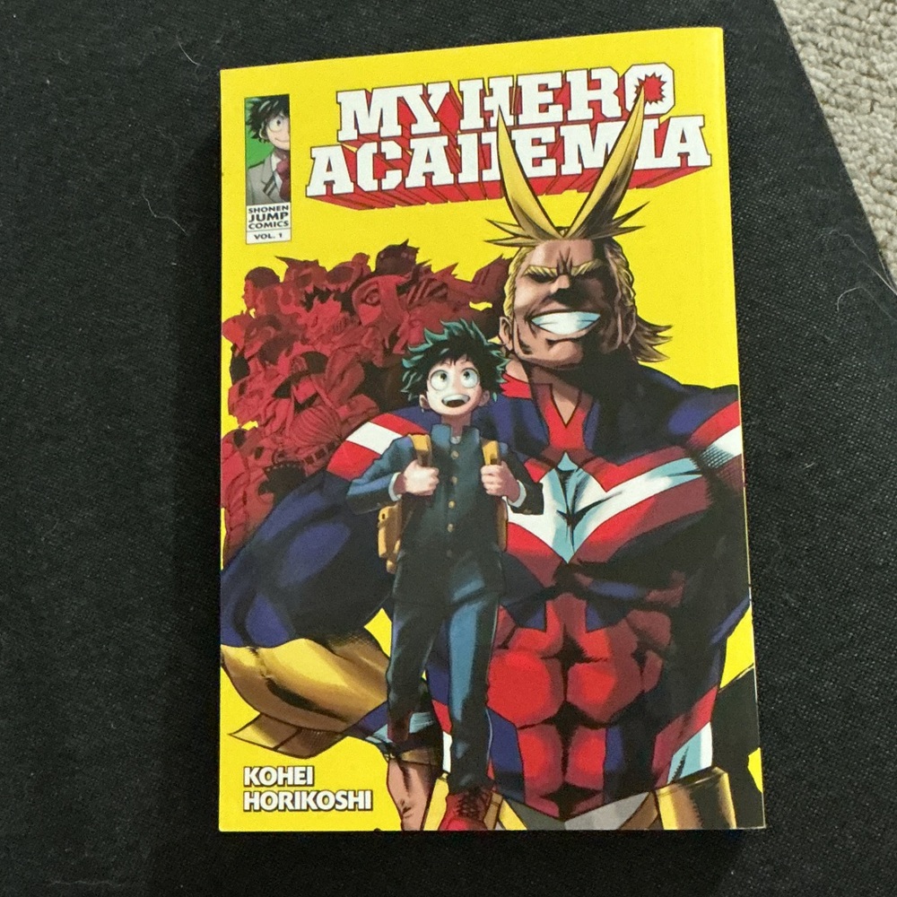 My Hero Academia Manga Volume with Yellow Cover